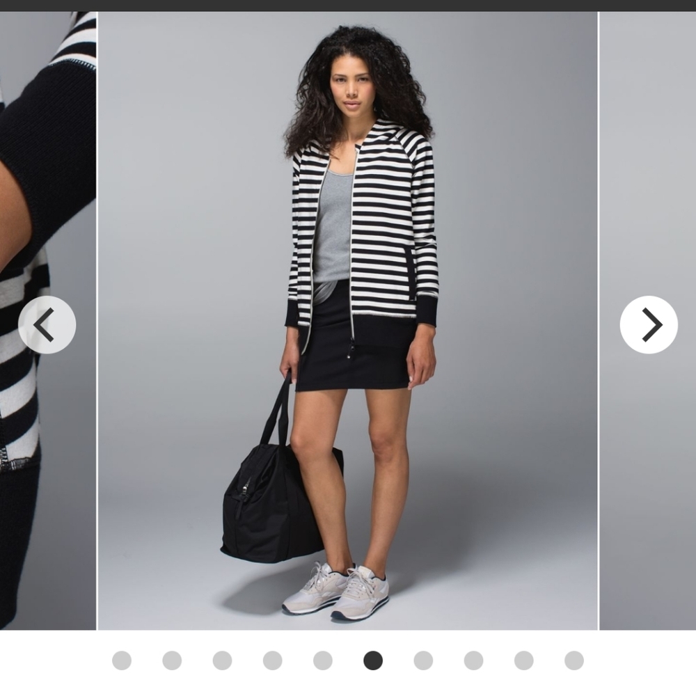 Lululemon Black White Stripe Rollin’ With My Omies Hoodie! Size 4